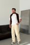 Aleg Beli Elastic Waist Lace-Up Baggy Fit Men's Trousers - 6