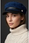 Women's Suede Textured Leather Visor Captain Hat Vintage Cap Ribbon Detailed Winter Painter Hat Baker Boy Trend Accessory - 6