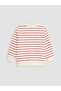 Lcw Baby Ecru Striped Baby Girl Set - 6