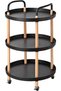 Round Side Table -3 Tier White - Versatile Space-Saving Elegant Design End Coffee Side Table Nightst