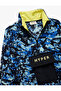 High Collar Patterned Oversize Fleece Blue Boys' Sweatshirt 7Wkb10054Tk - 3