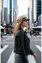 Women's Suede Textured Leather Visor Captain Hat Vintage Cap Ribbon Detailed Winter Painter Hat Baker Boy Trend Accessory - 6