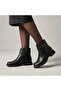 Veyra Women's Chain Detailed Thick-Soled Ankle Boots Black - Leather - 2