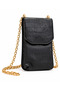 Crocodile Patterned Faux Leather Crossbody Phone Bag with Chain Strap - 5