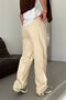 Aleg Beli Elastic Waist Lace-Up Baggy Fit Men's Trousers - 7