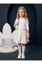 Girl's Floral Appliqué Pearl Detailed Long Sleeve Blouse - 5
