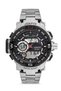 Digital Analog Illuminated Sport Stylish Original Steel Band Men's Wristwatch 1730g - 3