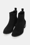 Women's Black Suede Genuine Leather Chelsea Boots & Booties, Size 36-41 - 2