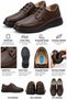 Men's Genuine Leather Lace-Up Casual Classic Shoes – Flexible Sole with Orthopedic Support - 2