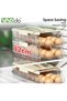 Refrigerator Organizer with Lids, Stackable Fruit Storage Containers, Vegetable Strainers Box with 4 - 4