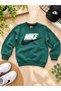Green kids' tracksuit set - stylish and comfortable 3-thread, unbrushed, with pockets, lace-up cuffs, and leg cuffs - perfect for everyday sportswear. - 3