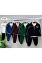 Boys' 3-Piece Hooded 3-Yarn Tracksuit Set – Zip-Up Jacket, T-Shirt & Jogger Pants 43182-K - 2