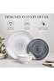 Porcelain LEO 18-Pc Dinner Set – Grey| 6 Dinner Plates, 6 Side Plates & 6 Small Bowls - 4