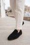 Riva black suede men's leather shoes - 5
