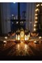 فانوس رمضان ذهبي للزينة، ديكور إسلامي تقليدي لرمضان مع مقبض للتعليق - 3