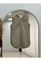 Leylanur Hooded Diamond Pattern Long Vest-En2220 Mink - 2