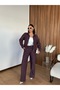 Women's Zippered Jacket and Pants Denim Set - 2