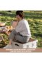 Foldable Storage Box, 55L Multifunctional Outdoor Stackable Bins, Stackable Crates With Wood Lid, fo - 7
