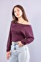 6895 (n-2653) boat neck bat sleeve blouse - 2