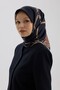 Sura Silk Scarf 53007 Navy Blue Brown
