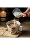 Large Ceramic Coffee Mug Cereal Breakfast Cup, Ancient Style Hand-painted Mug for Espresso & Cappuccino Dishwasher Microwave Safe (325ml, 2, Pieces) - 2