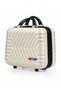 Women's Beige Cream Abs Makeup and Hostess Type Unbreakable Handbag Suitcase - 3