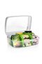 Transparent Lid Locked 6 Compartment Tea Box, Package Tea Storage Box, Tea Organizer Box