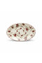 Floral Ceramic Oval Platter Cream - 14 Inch