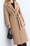 Patterned Long Belted Women's Cashmere Coat - 3