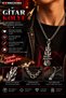 Guitar Necklace – Rock Metal Music Themed Chain Necklace with Guitar Figure Electric Guitar - 2