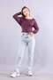 6895 (n-2653) boat neck bat sleeve blouse - 4