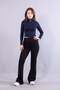 6635 (n-2283) zippered stand collar modal sweatshirt - 6