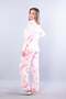 27023 Milan Soft Winged Heart Pattern Shirt Collar Long Sleeve Top Long Bottom Set - 3