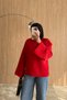 Zero Collar Lightweight Spanish Sleeve Soft Textured Angora Women's Knitwear Sweater - 9