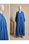 Women's Natural Linen Sleeveless Dress & Silk Blend Tassel Detailed Long Kimono Jacket Set - 5
