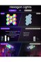 مجموعة من 8 ألواح إضاءة LED سداسية الشكل: أضواء RGB للألعاب مع تطبيق ذكي، ألواح سداسية قابلة للتركيب - 2