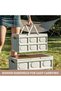 Foldable Storage Box, 55L Multifunctional Outdoor Stackable Bins, Stackable Crates With Wood Lid, fo - 6