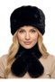 Premium Women's Faux Fur Hat and Plush Scarf Set - Soft Textured Lined Winter Hat and Scarf Set - 3