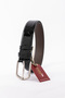 Black Stone Crocodile Pattern Leather Belt 3.5 cm - 3