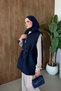 Quilted 3-Piece Set Navy Blue - 3