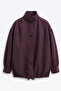 High Collar Trench Coat 202708 - Mürdüm - 5