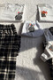 Men's Single White Black Plaid Kitten & Mouse Pajama and Underwear Set (Men's Version of Couple Pajamas) - 5