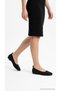 Women's Black Stone Ballerina Round Toe Shiny Detailed Daily Stylish Flat Sole Shoes Vion - 3