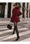 Women's Fur Collar 1. Quality Imported Belted Cashmere Coat - 3