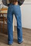 Women's High Waist Washed Wide Leg Palazzo Jeans 1239 Light Blue - Premium Series - 2