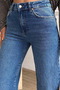Women's High Waist Washed Wide Leg Palazzo Jeans 1239 Light Blue - Premium Series - 4