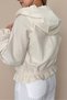 Hooded Ruffle Detailed Zippered Jacket Trench 4S3064 - 3