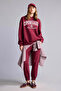 Jogger Fit Burgundy Women's Sweatpants F9622Ax/Br115 - 4