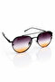 Gradient Men's Oval Sunglasses Metal Frame Uv400 Protection