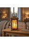 Kare Fener Wooden Salt Lamp with Antique Pattern - 3
